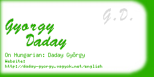 gyorgy daday business card